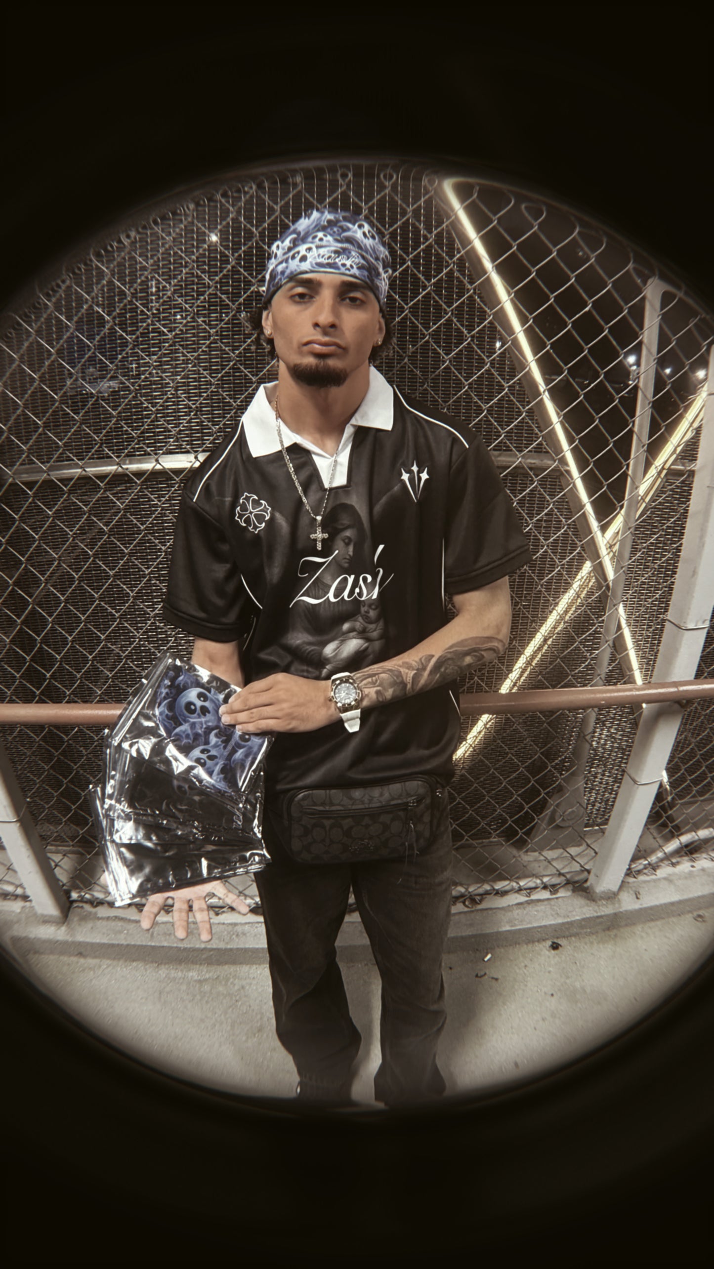 Skull cap ghost blue